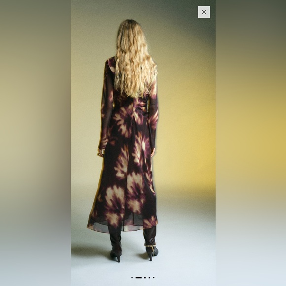 Mango Tie-dye Ruched Dress - Picture 3 of 8